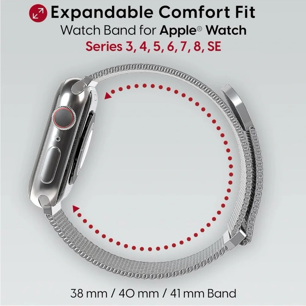 NWT Apple Watch Expandable Band, Silver
